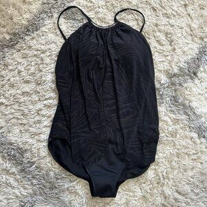 Magic Suit Womens Size 16 Bathing Suit One Piece Black And Gold Swim Beach